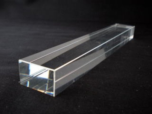画像1: クリスタルガラス文鎮　角重量タイプ (1)